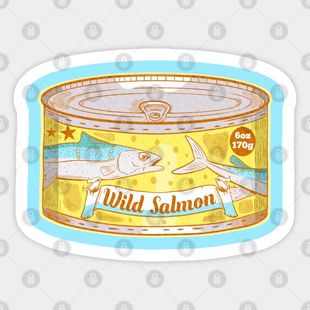 Can of wild salmon Sticker by mailboxdisco